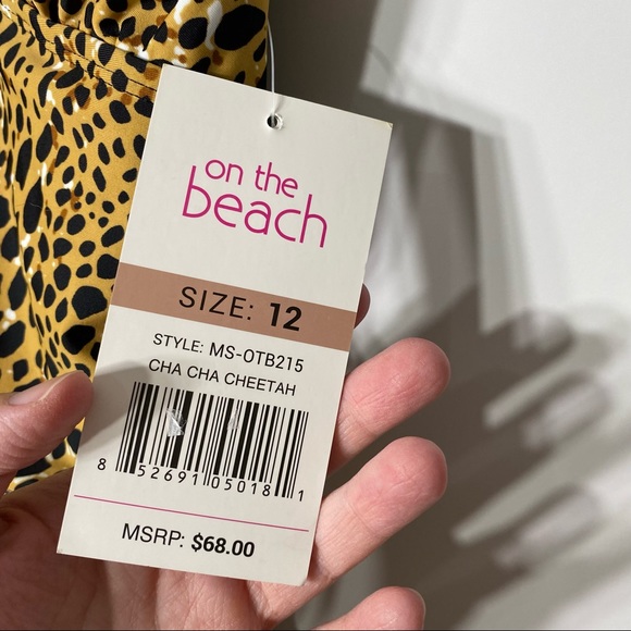 NWT On the Beach Cha Cha Cheetah One Piece Swimsuit Size 12 - Picture 5 of 9